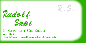 rudolf sapi business card
